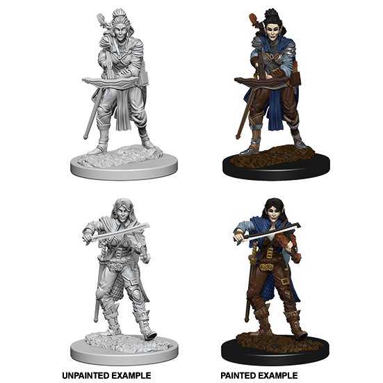 Pathfinder Deep Cuts Unpainted Miniatures: Elf Female Bard - WAVE 4 - 634482726112 - CrystalLotus.eu