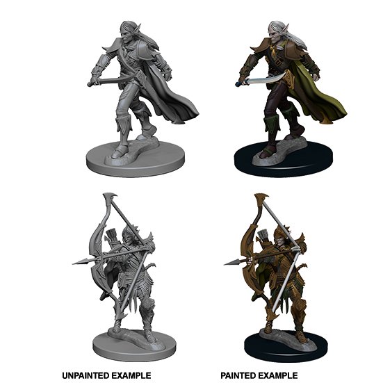 Pathfinder Deep Cuts Unpainted Miniatures: Elf Male Fighter - WAVE 1 - 634482725986 - CrystalLotus.eu