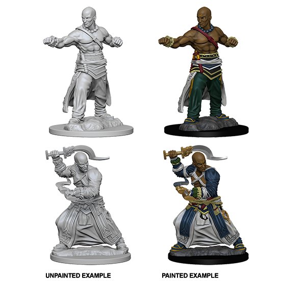 Pathfinder Deep Cuts Unpainted Miniatures: Human Male Monk - WAVE 1 - 634482726129 - CrystalLotus.eu