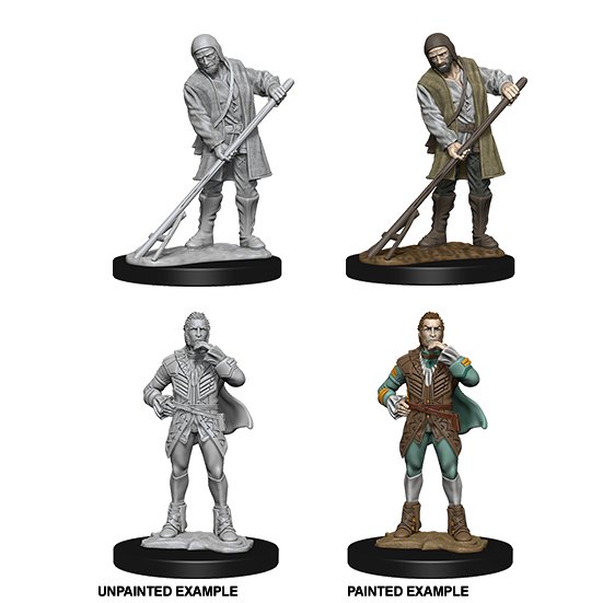 Pathfinder Deep Cuts Unpainted Miniatures: Townspeople (Farmer/Aristocrat) - WAVE 4 - 634482725856 - CrystalLotus.eu