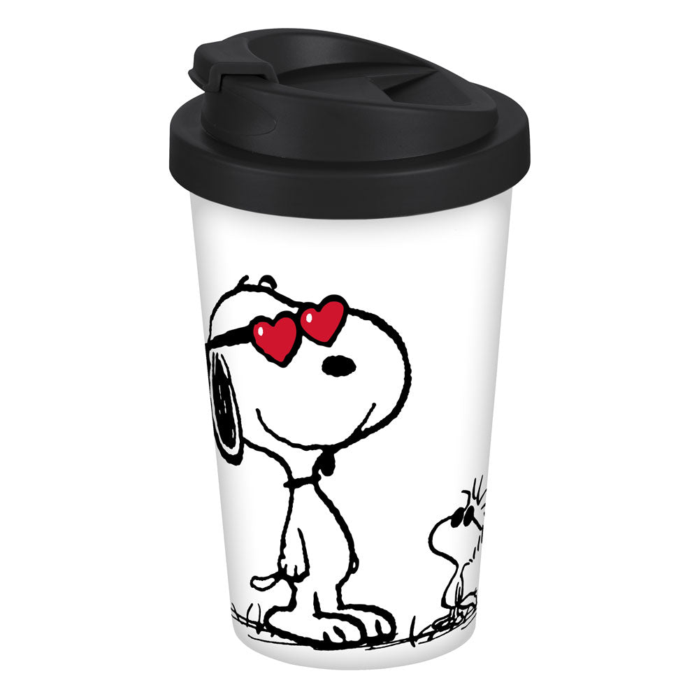 Peanuts Travel Plastic Mug Snoopy and Woodstock - 4051112149688 - CrystalLotus.eu