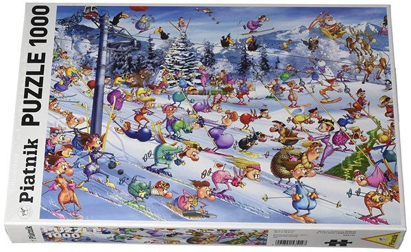 Piatnik (535147) - François Ruyer: &quot;Christmas Skiing&quot; - 1000 pieces puzzle - 9001890535147 - CrystalLotus.eu