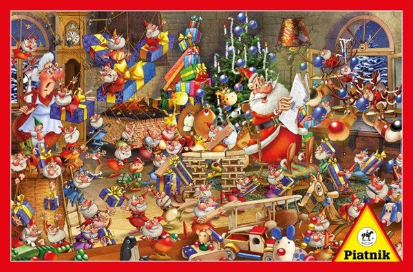 Piatnik (537943) - François Ruyer: &quot;Christmas Chaos&quot; - 1000 pieces puzzle - 9001890537943 - CrystalLotus.eu