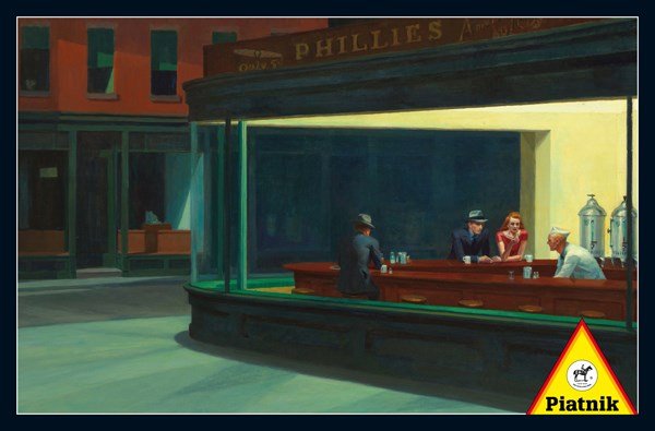 Piatnik (538445) - Edward Hopper: &quot;Nighthawks, 1942&quot; - 1000 pieces puzzle - 9001890538445 - CrystalLotus.eu