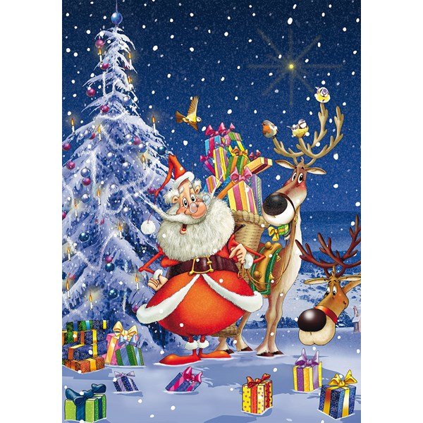 Piatnik (5495) - François Ruyer: &quot;Happy Santa&quot; - 1000 pieces puzzle - 9001890549540 - CrystalLotus.eu