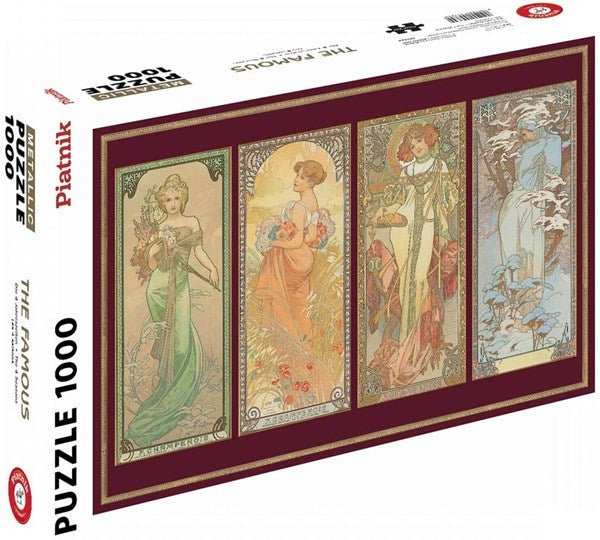 Piatnik (5576) - Alphonse Mucha: &quot;The seasons&quot; - 1000 pieces puzzle - 9001890557644 - CrystalLotus.eu