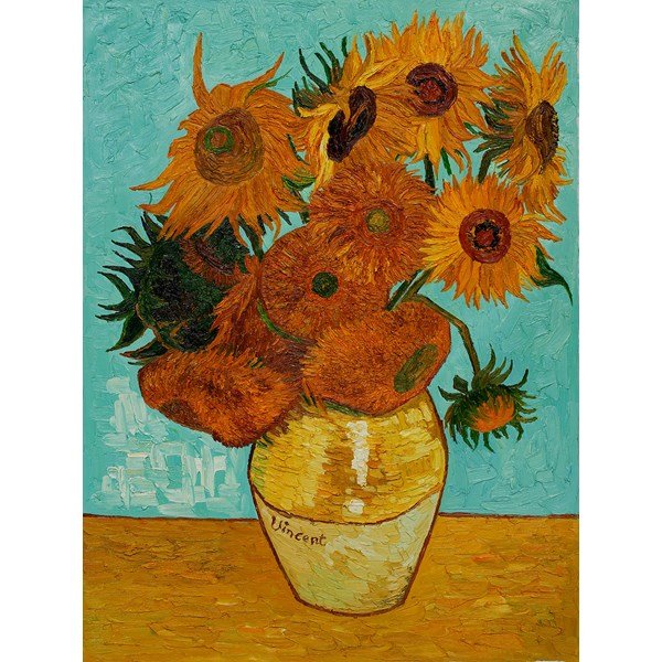 Piatnik (561740) - Vincent van Gogh: &quot;Sunflowers&quot; - 1000 pieces puzzle - 9001890561740 - CrystalLotus.eu