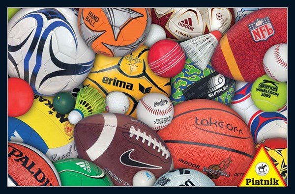 Piatnik (5690) - &quot;Sports Balls&quot; - 1000 pieces puzzle - 9001890569043 - CrystalLotus.eu