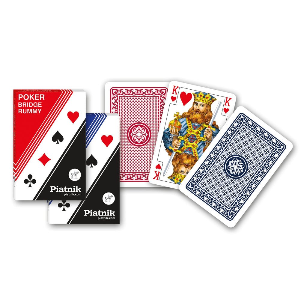 Piatnik - Poker - Bridge - Rummy Playing Cards (Blue Color) - 9001890119712 - Crystal Lotus