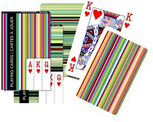 Piatnik - Stripes Bridge Size Playing Cards (Horizontal) - 9001890161117 - Crystal Lotus