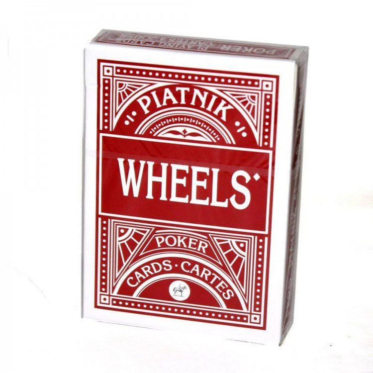 Piatnik - Wheels Poker Size Playing Cards (Red Color) - 9001890139116 - Crystal Lotus