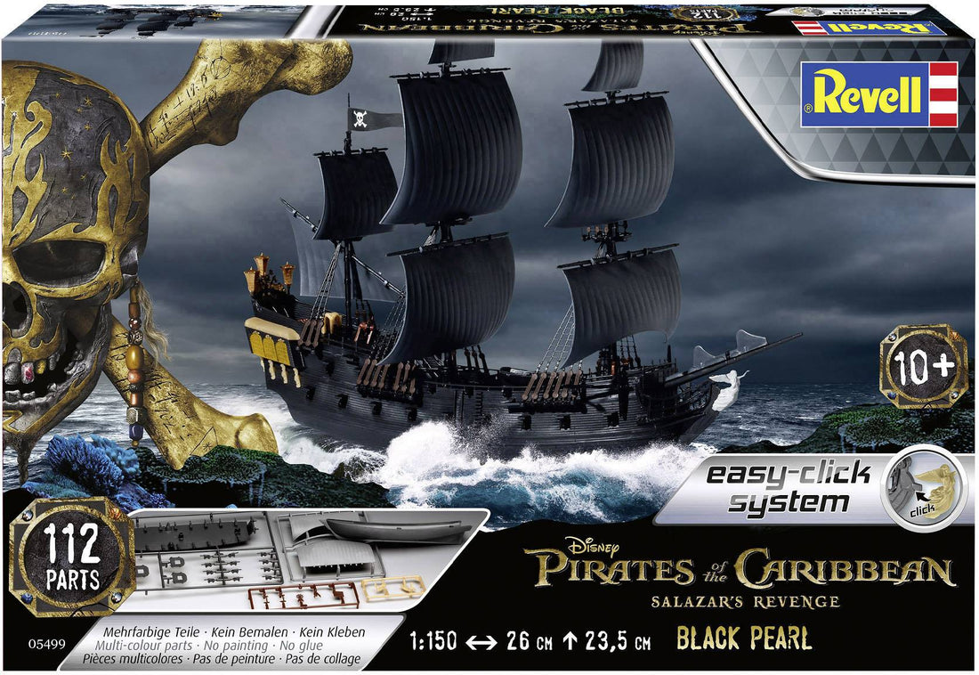 Pirates of the Caribbean Dead Men Tell No Tales Easy - Click Model Kit 1/150 Black Pearl 26 cm - 4009803054995 - CrystalLotus.eu