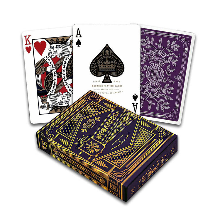 Playing Cards Monarchs Purple - 708828938436 - CrystalLotus.eu