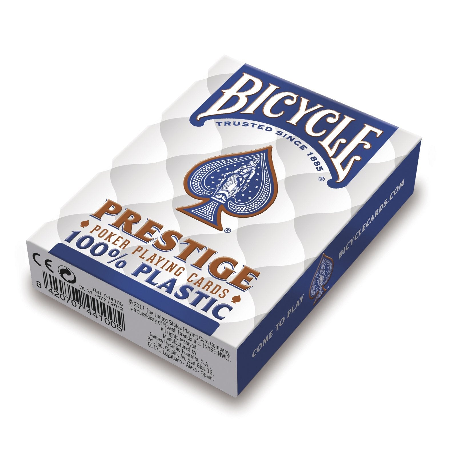 Playing Cards Prestige Rider Back 100% Plastic Standard Index Blue - 8420707444471 - CrystalLotus.eu