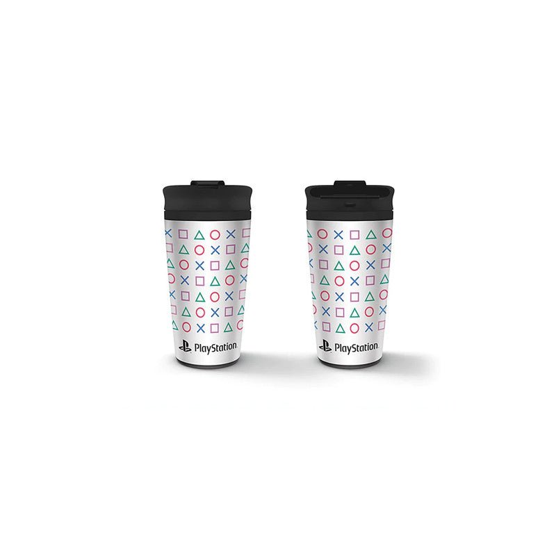 Playstation Shapes Metal Travel Mug 450ml - 5050574259958 - CrystalLotus.eu