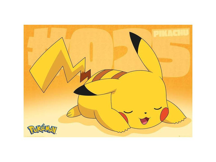 Pokemon - Pikachu Asleep Poster (91x61cm) - 5028486485970 - CrystalLotus.eu