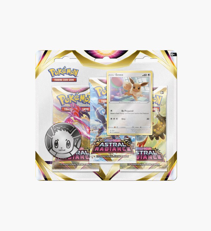 Pokemon - Sword &amp; Shield 10 Astral Radiance 3 - pack Blister Eevee - 820650870286 - CrystalLotus.eu