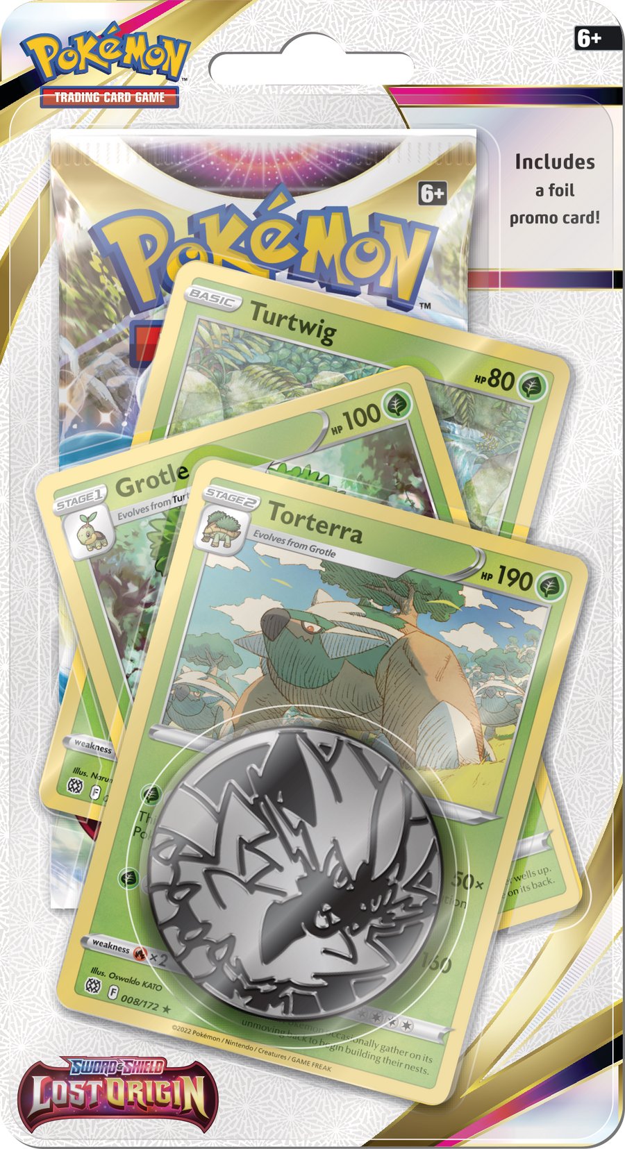 Pokemon - Sword &amp; Shield 11 Lost Origin Premium Checklane Blister - Turtwig - 85294 - CrystalLotus.eu