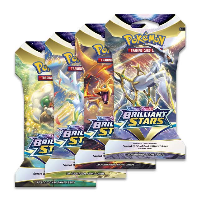 Pokemon Sword &amp; Shield 9 Brilliant Stars - Sleeved Booster - 820650809972 - CrystalLotus.eu