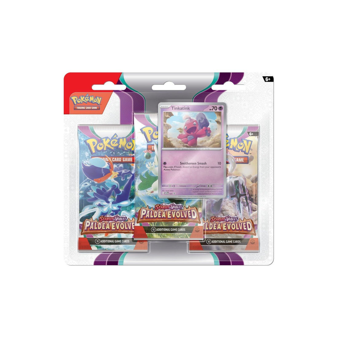 Pokemon TCG - Scarlet &amp; Violet 2 Paldea Evolved 3 - Booster Blister - Tinkatink - 820650853531 - CrystalLotus.eu