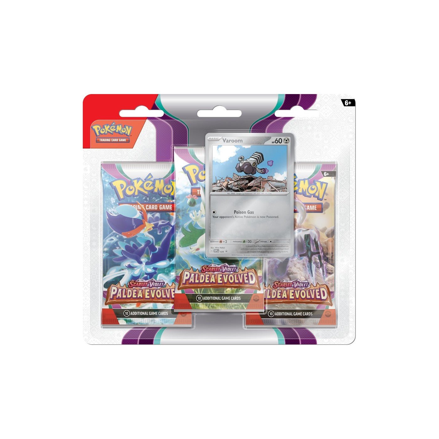 Pokemon TCG - Scarlet &amp; Violet 2 Paldea Evolved 3 - Booster Blister - Varoom - 820650853531 - CrystalLotus.eu