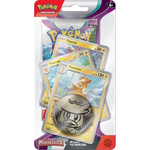 Pokemon TCG - Scarlet &amp; Violet 2 Paldea Evolved Premium Checklane Blister - Pawmot Evolution - 820650853616 - CrystalLotus.eu