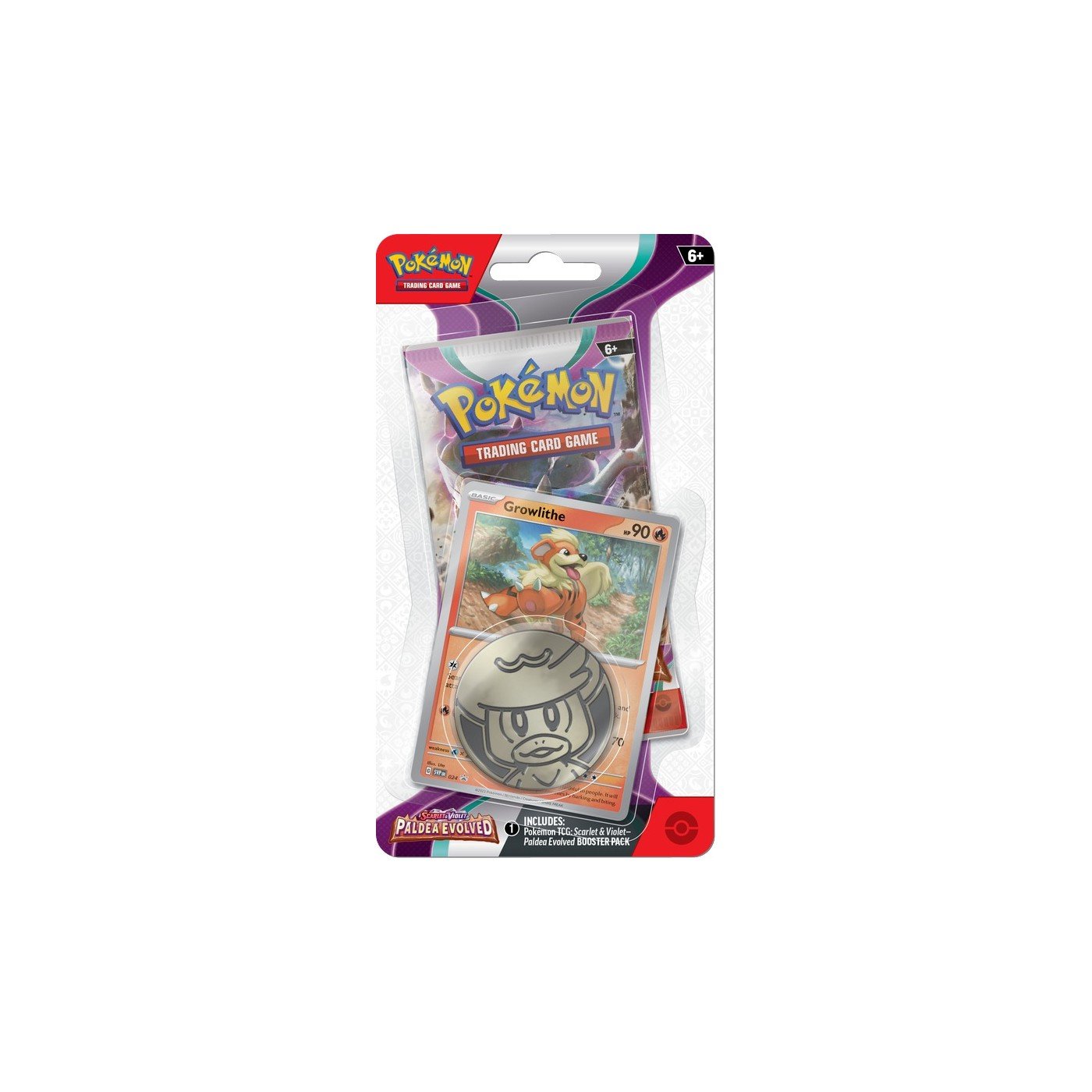 Pokemon TCG - SV2 Paldea Evolved Checklane Blister (Growlithe) - 820650853319 - CrystalLotus.eu