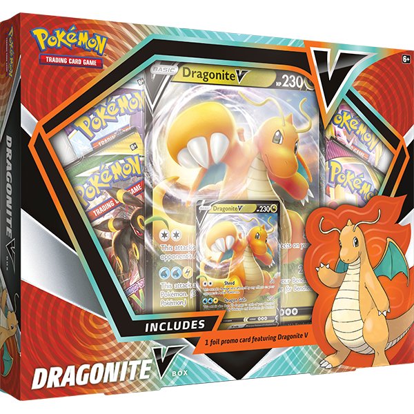 Pokemon TCG - Sword &amp; Shield - Dragonite V Box - 820650809033 - CrystalLotus.eu