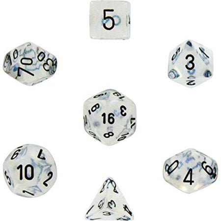 Polyhedral 7 - Die Borealis Chessex Dice Set - Aquerple - 0789264242325 - CrystalLotus.eu