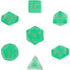 Polyhedral 7 - Die Borealis Chessex Dice Set - Light Green - 0789264240802 - CrystalLotus.eu