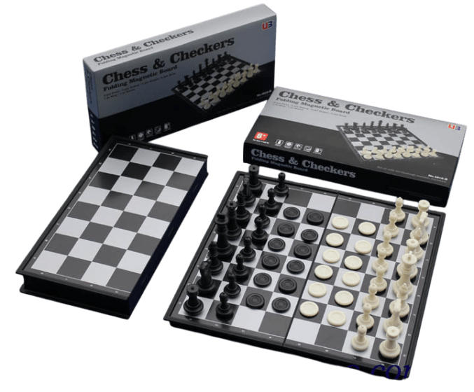 Portable Magnetic Chess &amp; Checker (Medium) - CHN018 - Crystal Lotus