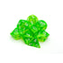 Chessex CHX30062 - Translucent Rad Green/White Polyhedral 7-Dice Set (Plus Lab Dice) - 601982040406 - crystallotus.eu