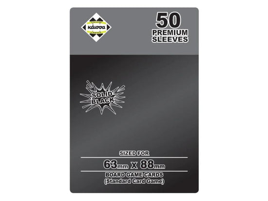 Premium Boardgame Sleeves 63x88mm 50pcs (Standard Size Card Game) (Solid Black) - 5205444113797 - CrystalLotus.eu