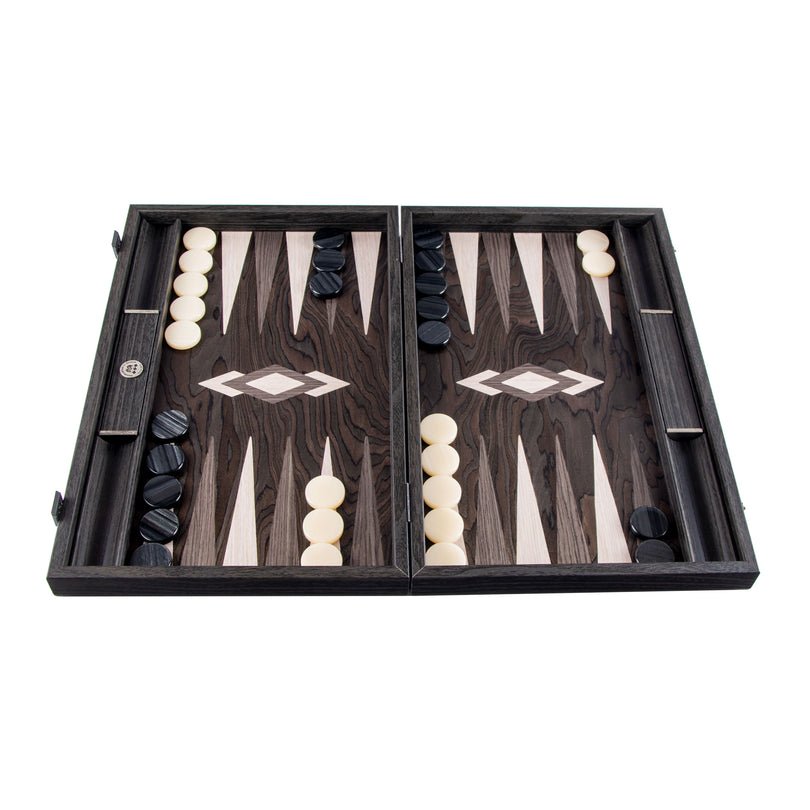 Premium Handcrafted Ebony Burl Backgammon Set 48x60cm (by Manopoulos) - 5200430706014 - Crystal Lotus