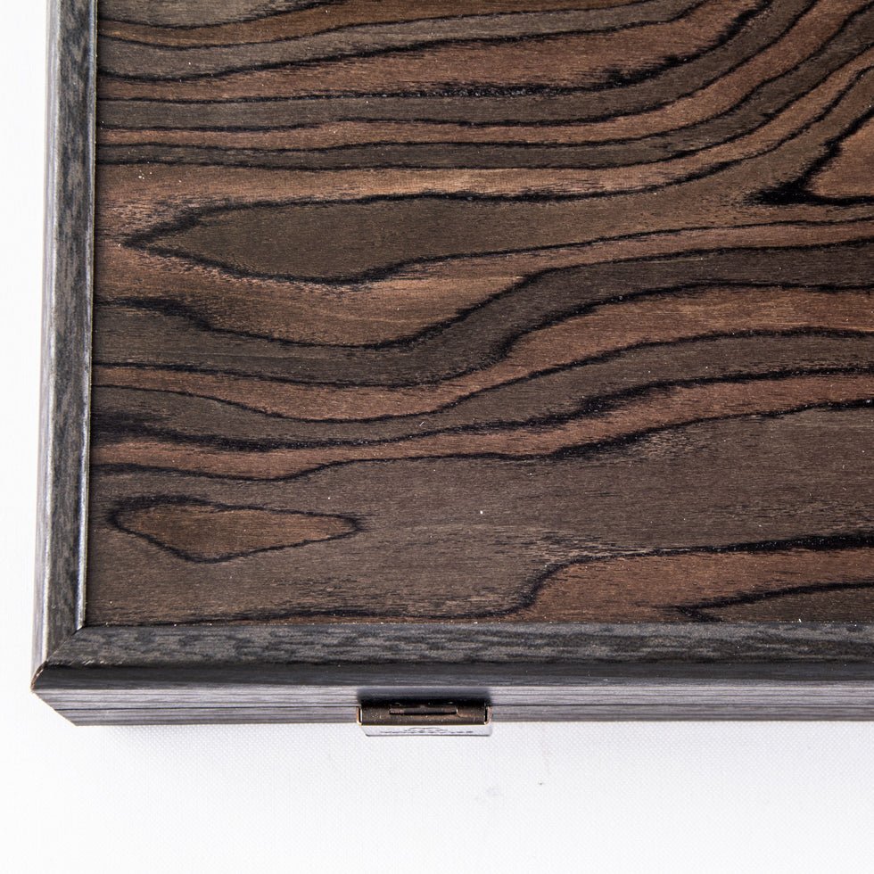 Premium Handcrafted Ebony Burl Backgammon Set 48x60cm (by Manopoulos) (BGG1) - 5200430706014 - Crystal Lotus