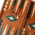 Premium Handcrafted Mahogany Backgammon Set in Green - Elegant Marquetry Design 48x52cm (by Manopoulos) - 5200430705062 - Crystal Lotus