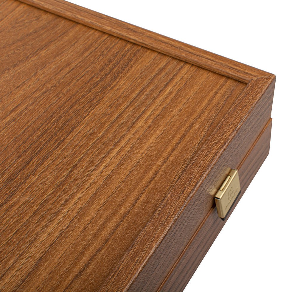 Premium Handcrafted Oak and Walnut Replica Backgammon Set 48x52cm (by Manopoulos) (TXL1KD) - 5200430704362 - Crystal Lotus