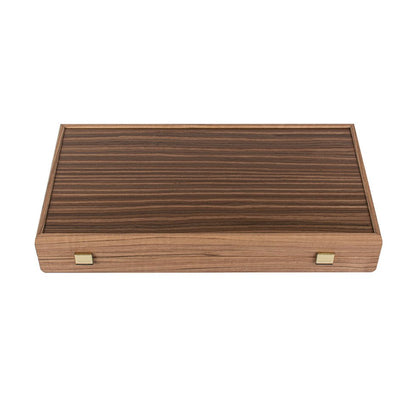 Premium Handcrafted Oak/Blue &amp; American Walnut Backgammon Set - Elegant Marquetry Design 48x52cm (by Manopoulos) (TKD1BLU) - 5200430714552 - Crystal Lotus