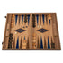 Premium Handcrafted Oak/Blue & American Walnut Backgammon Set with Side Racks - Elegant Marquetry Design 48x60cm (by Manopoulos) - 5200430716525 - Crystal Lotus