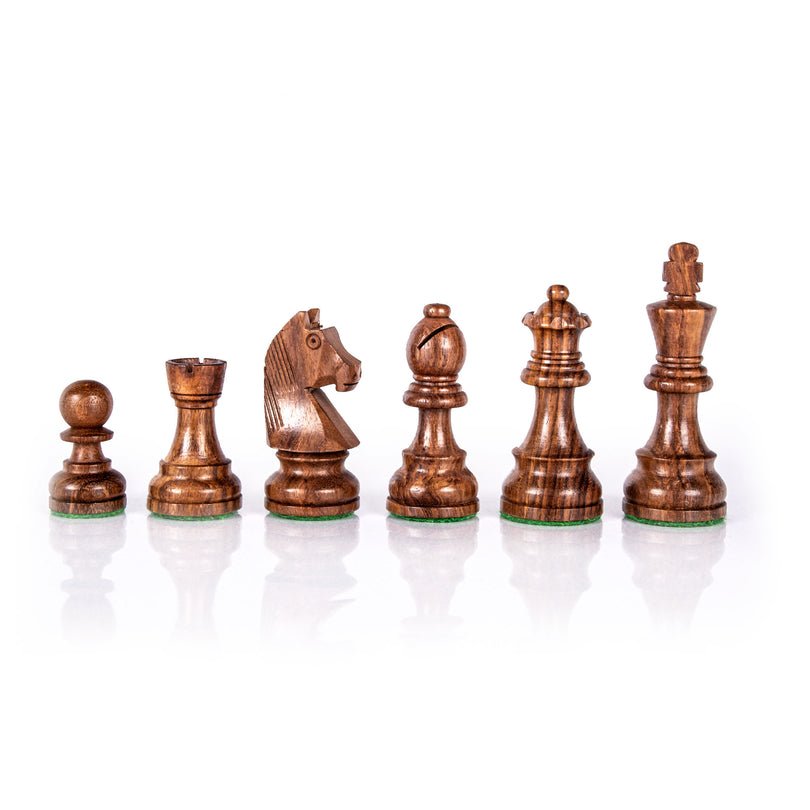 Premium Handcrafted Staunton Wooden Weighted Chessmen - 9.5cm King (by Manopoulos) (F44B) - 5200430703143 - Crystal Lotus