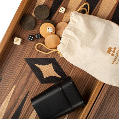 Premium Handcrafted Walnut 3 - in - 1 Chess, Backgammon, and Checkers Set - Elegant Marquetry Design 48x52cm (by Manopoulos) - 5200430705253 - Crystal Lotus