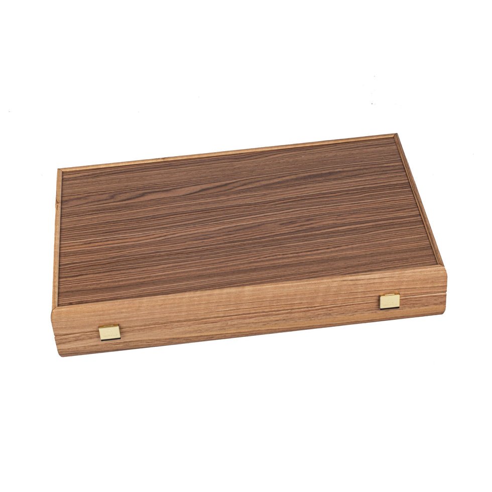 Premium Handcrafted Walnut with Green Oak Backgammon Set 48x60cm (by Manopoulos) (BKY1) - 5200430701682 - Crystal Lotus
