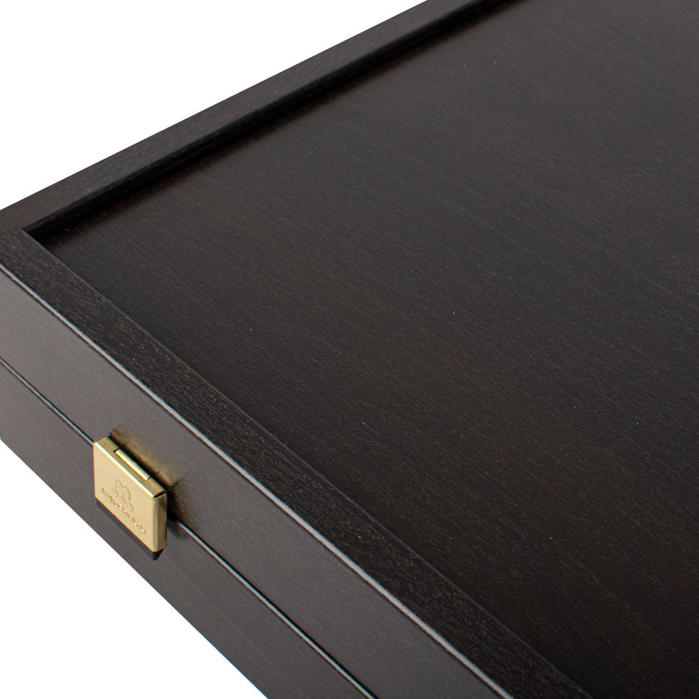 Premium Handcrafted Wenge Replica Wood Backgammon Set with Side Racks 48x60cm (by Manopoulos) (BXL1VV) - 5200430704904 - Crystal Lotus