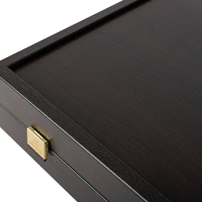 Premium Handcrafted Wenge Replica Wood Backgammon Set with Side Racks 48x60cm (by Manopoulos) (BXL1VV) - 5200430704904 - Crystal Lotus