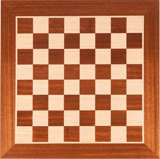 Premium Wooden Chessboard Mahogany Wood &amp; Oak 50x50cm (by Manopoulos) - 5250000000019 - Crystal Lotus