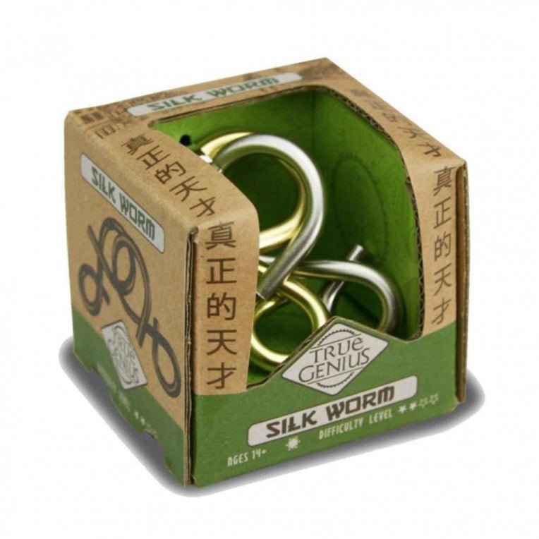 Project Genius - Brain Teaser True Genius: Silk Worm Metal Puzzle - 852425006361 - Crystal Lotus