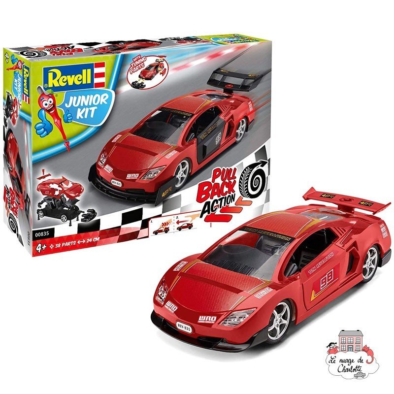 Pull Back Racing Car Red - 38pc - 4009803008356 - CrystalLotus.eu