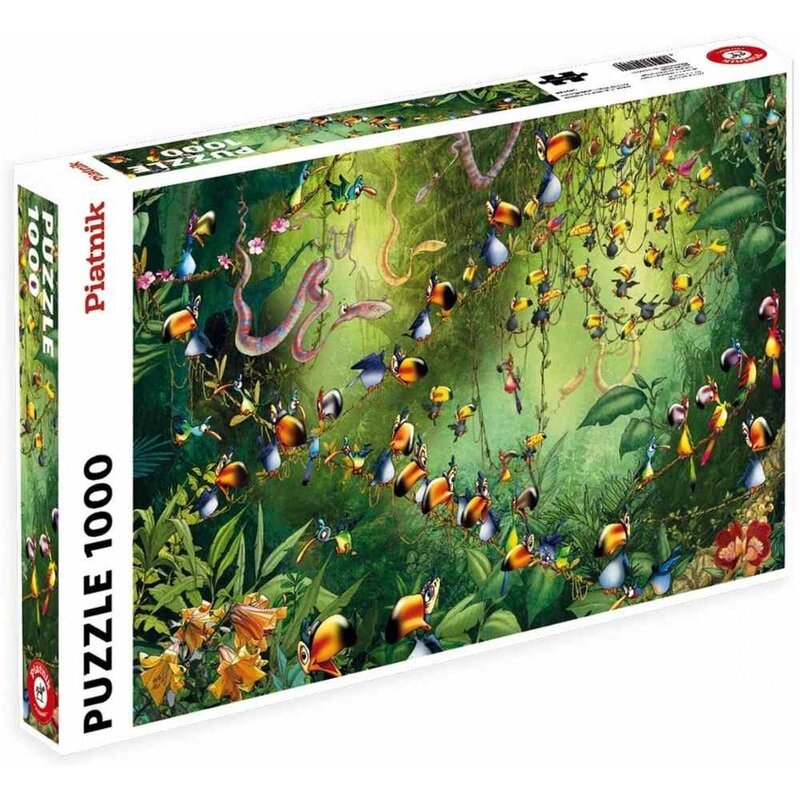 Puzzle - Ruyer Toucans in the jungle (1000) - 9001890549144 - CrystalLotus.eu