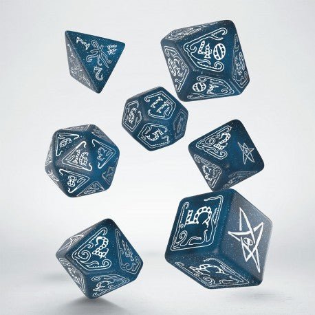 Q Workshop Call of Cthulhu Abyssal &amp; White Dice Set - 5907699495979 - Crystal Lotus