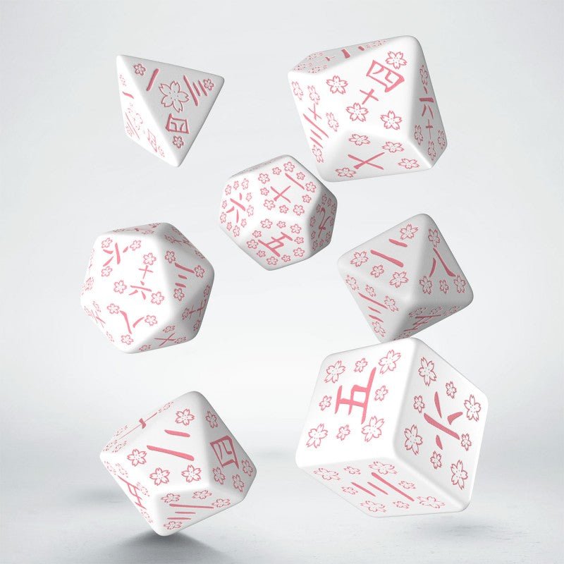 Q Workshop Japanese Dice Set: Cherry Blossoms Petals - 5907699496181 - Crystal Lotus